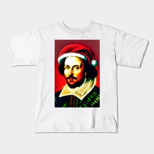 Santa Shakespeare (Celebrity Christmas) Kids T-Shirt